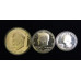 Монеты США. Набор 1976 г. Серебро. 1$, 50 и 25 центов.